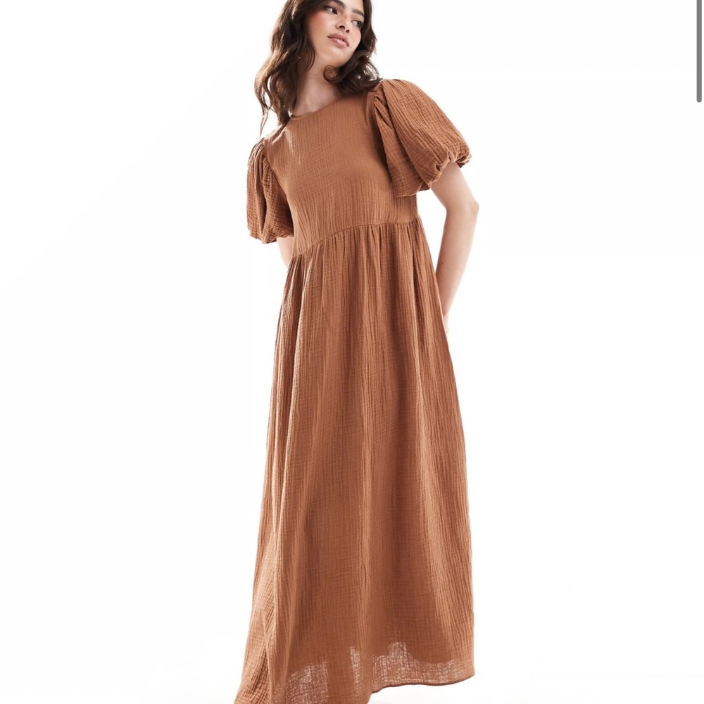 Elegant Brown Maxi Dress